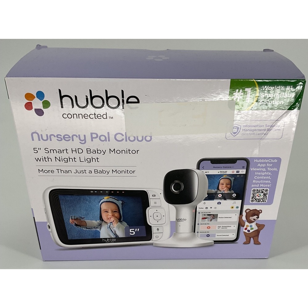Hubble Connected Nursery Pal Cloud 5" Smart HD Baby Monitor HCSNPCLX *Open Box*